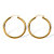 14k Yellow Gold Hoop Earrings Nano Diamond Resin Filled (1 3/8") With FREE Gift Box-15 at PalmBeach Jewelry