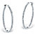Diamond Fascination Bernish-Set Inside-Out Hoop Earrings in Platinum Plated.925 Sterling Silver  (1 1/4") With FREE Gift Box-12 at PalmBeach Jewelry