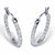 Round Diamond Accented Inside-Out Hoop Earrings 1/10 TCW in Platinum-Plated Silver With FREE Gift Box-15 at PalmBeach Jewelry