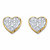 Round Diamond Two-Tone 18k Gold Plated Sterling Silver Heart-Shaped Stud Earrings 1/4 TCW With FREE Gift Box-15 at PalmBeach Jewelry