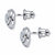 Round Diamond Love Knot Stud Earrings 1/10 TCW in Platinum-Plated Sterling Silver With FREE Gift Box-12 at PalmBeach Jewelry