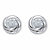 Round Diamond Love Knot Stud Earrings 1/10 TCW in Platinum-Plated Sterling Silver With FREE Gift Box-15 at PalmBeach Jewelry
