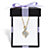 Diamond Accent Cluster Bypass Pendant Necklace Gold-Plated 18" - 20" With a FREE Gift Box-11 at PalmBeach Jewelry