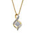 Diamond Accent Cluster Bypass Pendant Necklace Gold-Plated 18" - 20" With a FREE Gift Box-15 at PalmBeach Jewelry