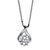 Diamond Accent Cluster Pendant Necklace in Platinum-Plated Sterling Silver 18" Length With FREE Gift Box-15 at PalmBeach Jewelry