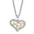 Diamond Accent Two-Tone "Mom" Heart Pendant (20mm) Necklace in 14k Gold-Plated Sterling Silver 18" - 20" with FREE Gift Box-15 at PalmBeach Jewelry