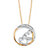 Diamond Accent Double Heart Pendant Necklace in Solid 10k Yellow Gold 18" With FREE Gift Box-15 at PalmBeach Jewelry