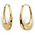 Polished Oval Puffed Hoop Earrings in Hollow 18K Gold Plated Sterling Silver-11 at PalmBeach Jewelry