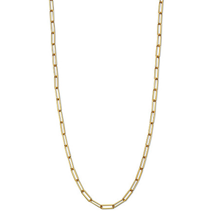 Paperclip Chain Necklace 14K Gold Plated .925  18" Length at PalmBeach Jewelry