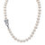 White Genuine Pearl Necklace Pave CZ Panther .55 Cttw Silvertone 18" Length-11 at PalmBeach Jewelry