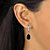 Pear-Shaped Genuine Onyx Yellow Silvertone Drop Earrings-13 at PalmBeach Jewelry