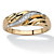 Men's Diamond Accent 10k Yellow Gold Swirled Wedding Band Ring-11 at PalmBeach Jewelry