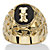 Men's Oval-Shaped Genuine Onyx Nugget-Style Personalized Initial Ring Gold-Plated-110 at PalmBeach Jewelry