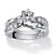 .86 TCW Round Cubic Zirconia Bridal Ring Set in Sterling Silver-11 at PalmBeach Jewelry