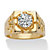 Men's 2 TCW Round Cubic Zirconia Yellow Gold-Plated Nugget-Style Ring-11 at PalmBeach Jewelry
