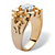 Men's 2 TCW Round Cubic Zirconia Yellow Gold-Plated Nugget-Style Ring-12 at PalmBeach Jewelry