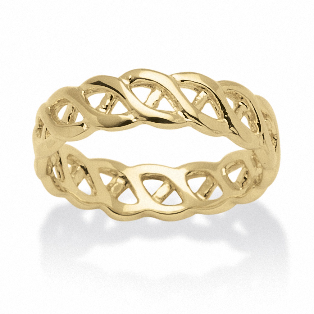 14k GoldPlated Braided Link Ring at PalmBeach Jewelry