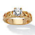1.08 TCW Round Cubic Zirconia Solitaire Lattice Engagement Ring Gold-Plated-11 at PalmBeach Jewelry