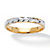 Textured Wedding Ring Band in Two-Tone Gold-Plated-11 at PalmBeach Jewelry