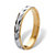 Textured Wedding Ring Band in Two-Tone Gold-Plated-12 at PalmBeach Jewelry