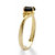 Heart-Shaped Genuine Onyx and Crystal Accent Yellow Gold-Plated Ring-12 at PalmBeach Jewelry