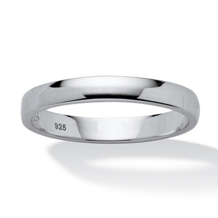 Polished Wedding Ring in Sterling Silver (2.5mm) at PalmBeach Jewelry