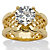 2 TCW Round Cubic Zirconia Yellow Gold-Plated Solitaire Filigree Bridal Engagement Ring-11 at PalmBeach Jewelry