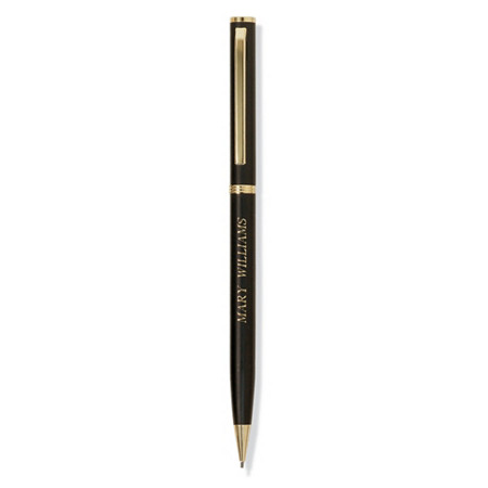 Goldtone and Matte Black Executive-Style Personalized Pencil at PalmBeach Jewelry