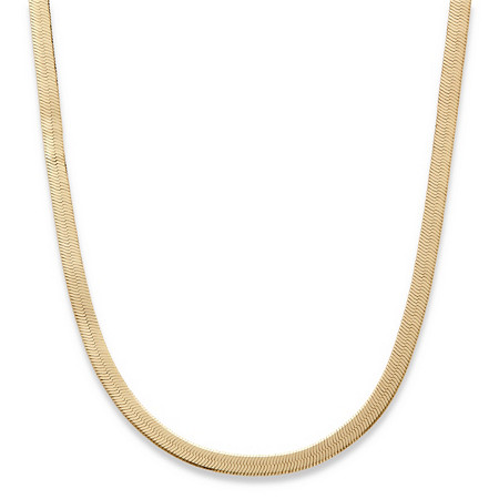 Superflex Herringbone Chain in Yellow Gold Tone 18" (5.5mm) at PalmBeach Jewelry