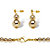 2 Piece Graduated Beaded Necklace and Drop Earrings Set in Yellow Gold Tone 18"-12 at Direct Charge presents PalmBeach