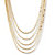 Multi-Strand Cobra-Link Waterfall Necklace in Yellow Gold Tone 30"-11 at PalmBeach Jewelry