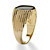 Men's Genuine Onyx Yellow Gold-Plated Ribbed Ring-12 at PalmBeach Jewelry