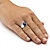 Men's Oval Simulated Blue Star Sapphire Ring in Silvertone-14 at PalmBeach Jewelry