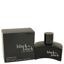 Black is Black by Nu Parfums for Men Eau De Toilette Spray 3.4 oz