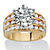 3.88 TCW Round Cubic Zirconia Ring in Yellow Gold Tone-11 at PalmBeach Jewelry