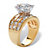 3.88 TCW Round Cubic Zirconia Ring in Yellow Gold Tone-12 at PalmBeach Jewelry