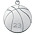 swatch for Sterling Silver Personalized Basketball Charm Pendant 43778