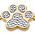 swatch for Diamond Accent Paw Print Adjustable Drawstring Bracelet Yellow Gold Plated 9 58855