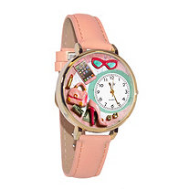 Personalized Shopper Mom Watch in gold or silver case