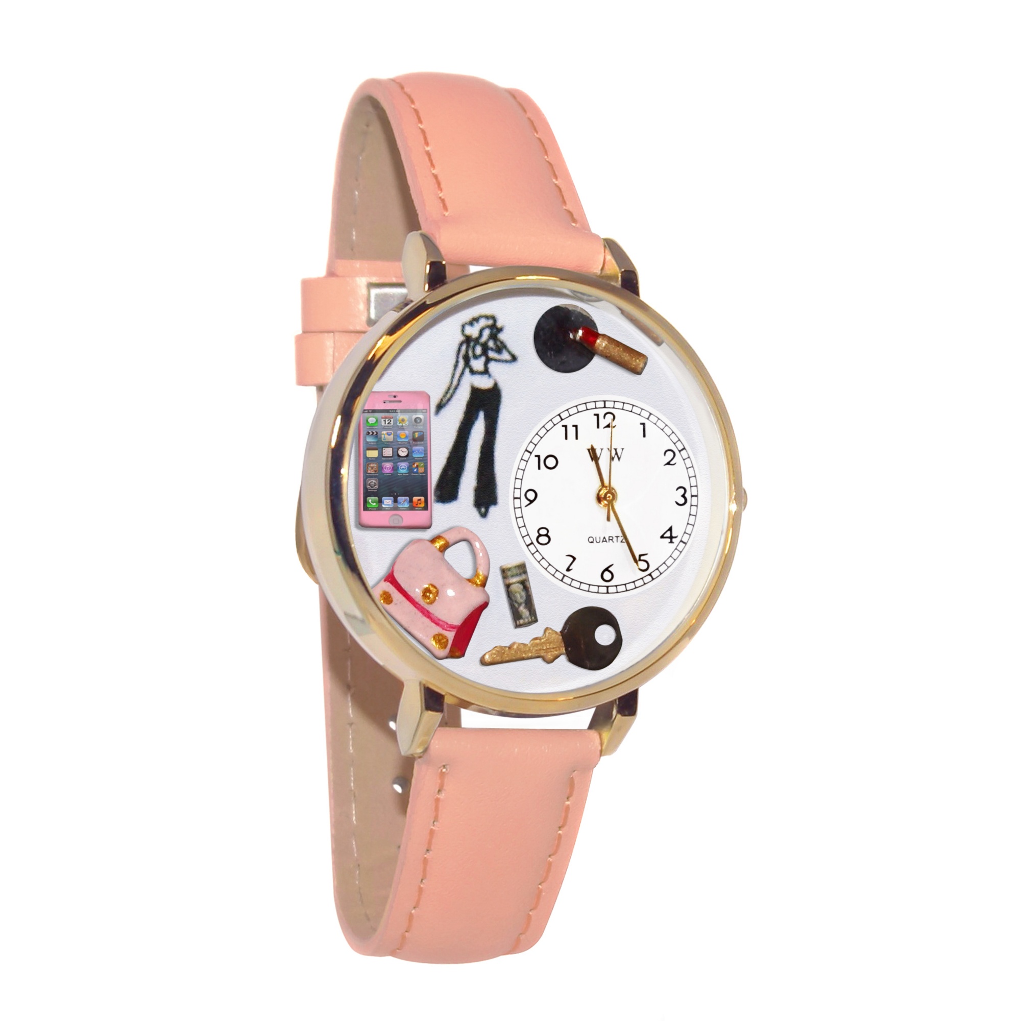 Personalized Teen Girl Watch in gold or silver case at  